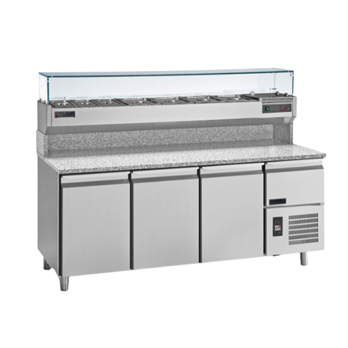 Meuble pizza froid SMR GN 1/1 profondeur 720 mm